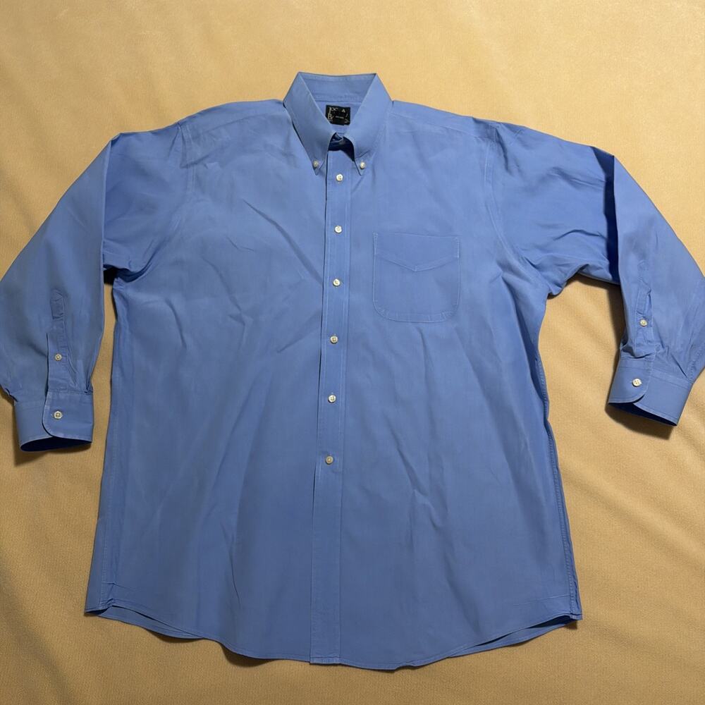 Jos A Bank Blue Long Sleeve Button Up Dress Shirt Size 16.5/33 See Last Pic